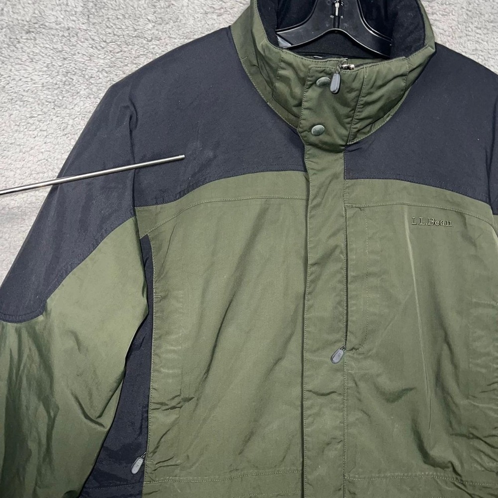 LL Bean‎ Parka Jacket Men's Size 2XL XXL Green Black Color Block Primaloft Ski - Picture 11 of 13